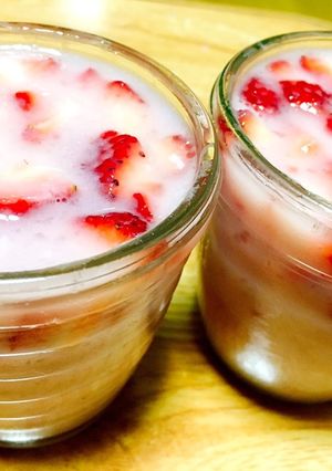 甘くて美味しい♡簡単いちご牛乳寒天♪♪-レシピのメイン写真