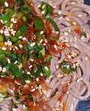 冷やし蕎麦（乾麺）・ごま油とかつお醤油味