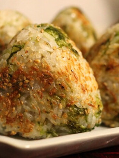 あおさ海苔としらすの焼きおにぎり♪-レシピのメイン写真
