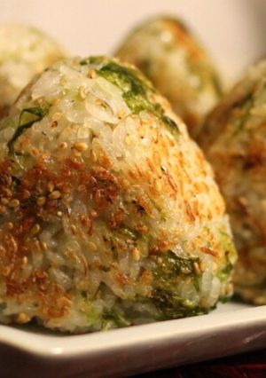 あおさ海苔としらすの焼きおにぎり♪-レシピのメイン写真