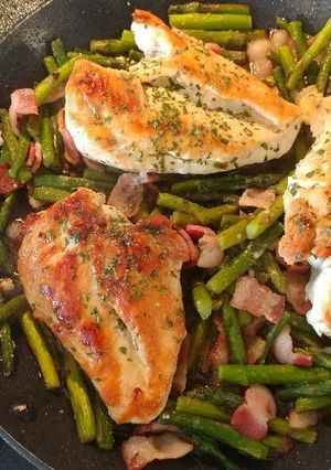 アスパラベーコンのグリルチキン-レシピのメイン写真