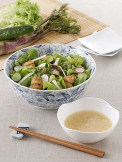 鯵のから揚げらっきょうドレッシングサラダ-レシピのメイン写真
