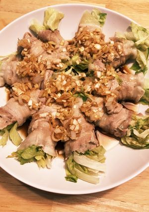 レンジで簡単！絶品肉巻きレタス♪-レシピのメイン写真