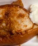 グリル、焼きりんごチーズクリーム添え！