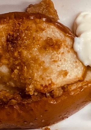 グリル、焼きりんごチーズクリーム添え！-レシピのメイン写真
