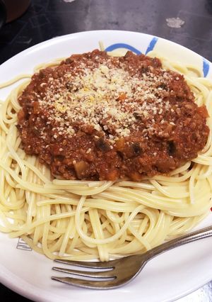 手作りミートソースパスタ-レシピのメイン写真