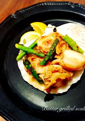 お酒のおつまみに♡ホタテのバター醤油焼き-レシピのメイン写真