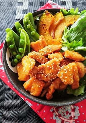 簡単節約☆鶏胸肉で甘酢照り焼きチキン。-レシピのメイン写真