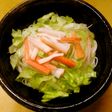簡単昼食 レタスとそうめんの冷やし中華風