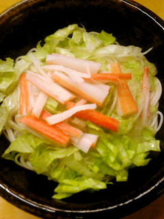 簡単昼食 レタスとそうめんの冷やし中華風-レシピのメイン写真