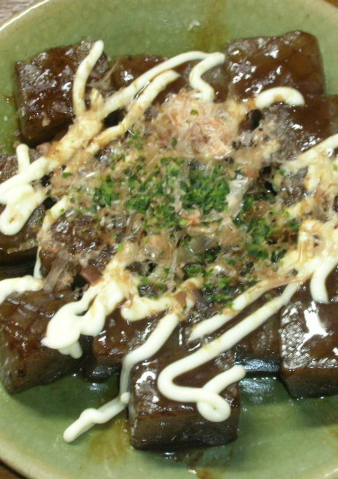 ダイエットに！簡単蒟蒻のたこ焼き風-レシピのメイン写真