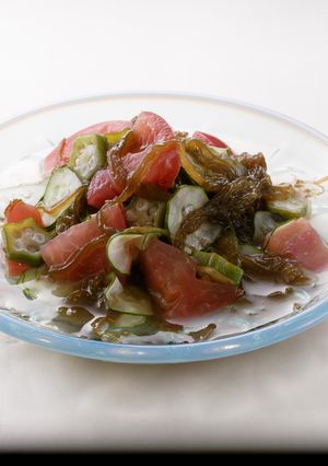 もずくと夏野菜の酢の物-レシピのメイン写真