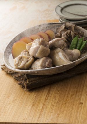 鶏肉とさつまいもとまいたけのべんりで酢煮-レシピのメイン写真