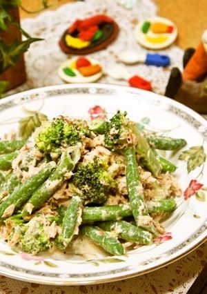 簡単♪インゲンとブロッコリーのツナサラダ-レシピのメイン写真