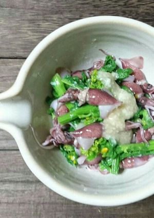 菜の花とホタルイカのレモン麹あえ-レシピのメイン写真