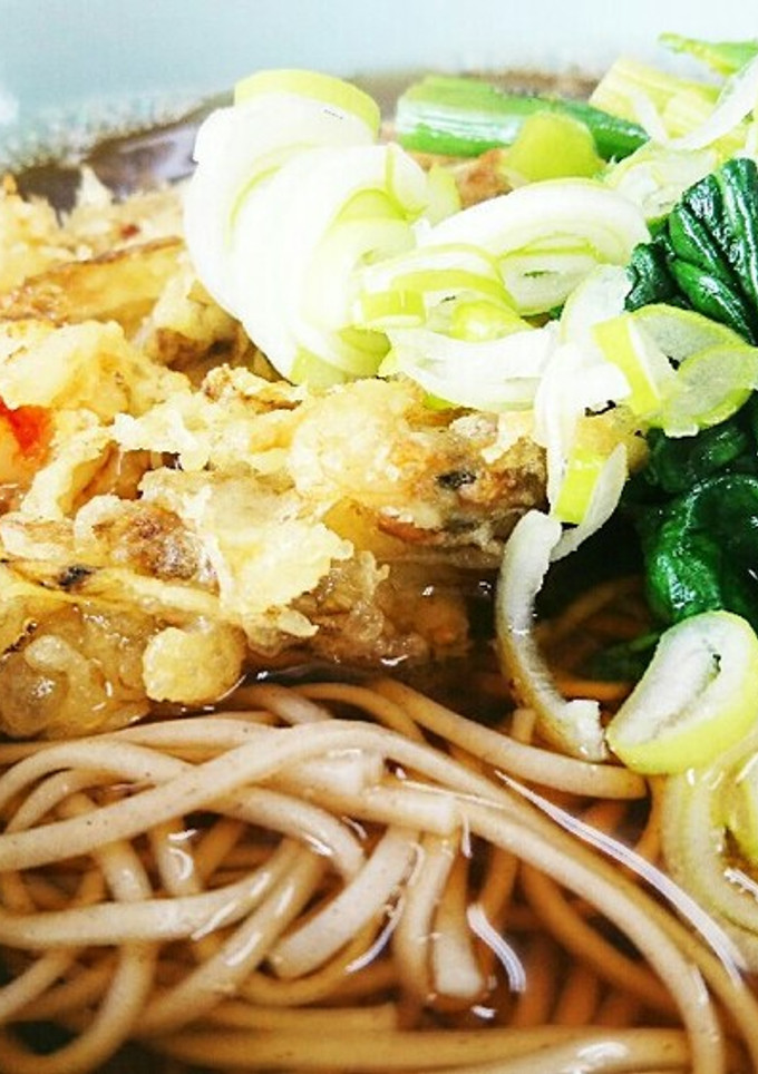 自家製メンツユとかつお醤油でかき揚げ蕎麦-レシピのメイン写真