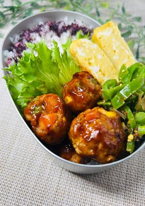 ミックスベジのミートボール弁当-レシピのメイン写真