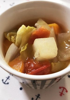 かぶと春きゃべつのミネストローネ風スープ-レシピのメイン写真