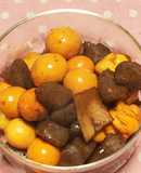 鷄きんかんとコンニャクの甘辛煮