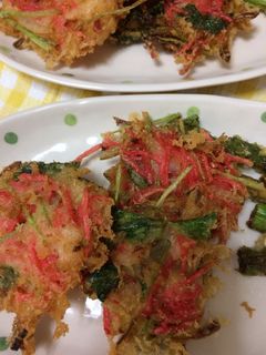 紅生姜と三つ葉 玉ねぎのかき揚げ-レシピのメイン写真