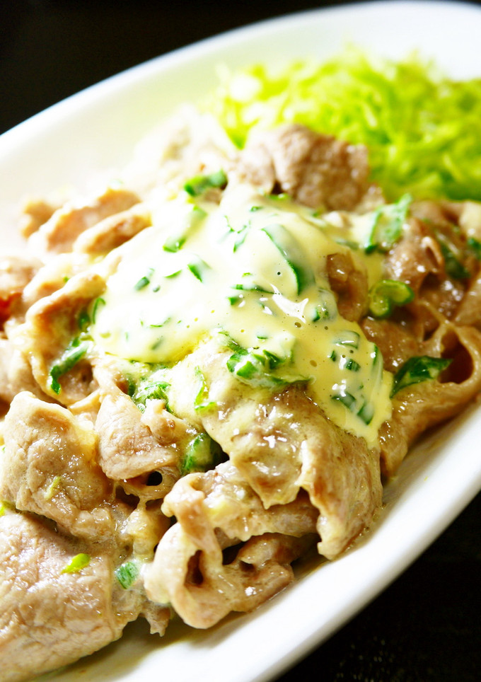 豚ロース薄切り肉の青ねぎわさびマヨ焼き-レシピのメイン写真