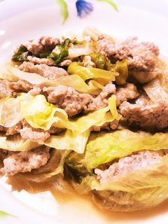 簡単!優しい味の、レタスと挽肉の重ね煮-レシピのメイン写真