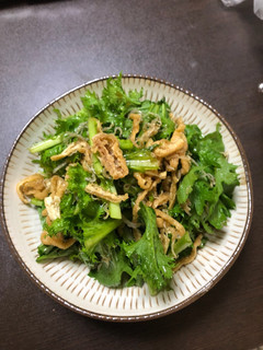 わさび菜サラダ♡ジャコ♡ポン酢-レシピのメイン写真