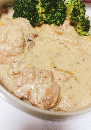 鶏肉の豆乳明太煮-レシピのメイン写真