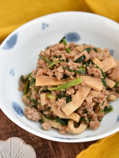 高野豆腐とにらの甘辛そぼろあん【作り置き-レシピのメイン写真