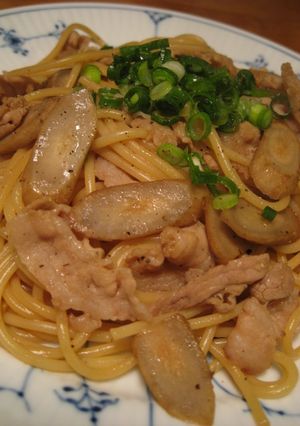 ごぼうと豚バラ肉の和風パスタ♪-レシピのメイン写真