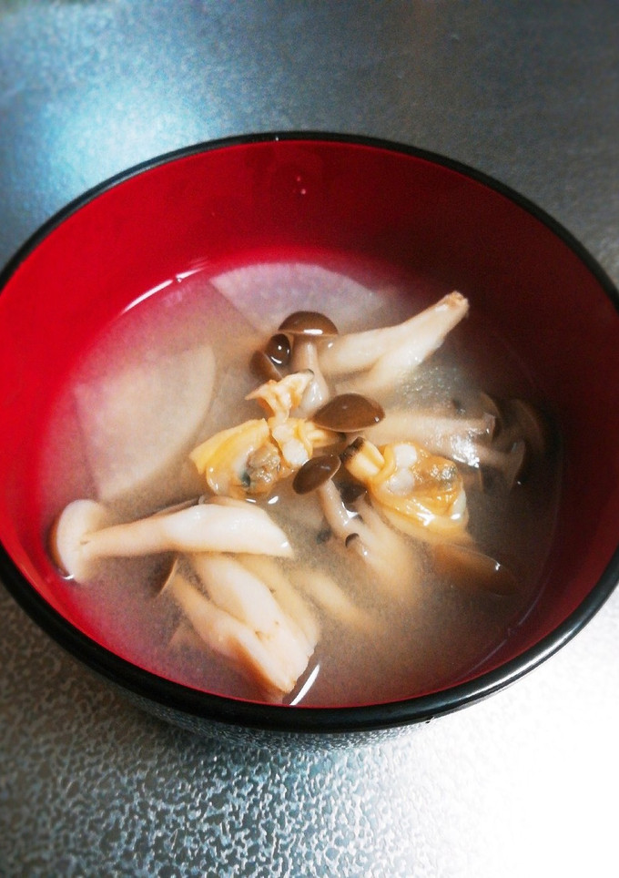 簡単☆きのことアサリの味噌汁-レシピのメイン写真