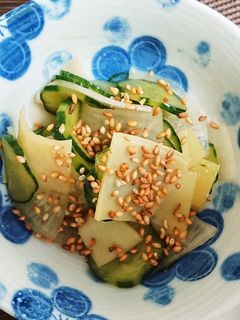 大根ときゅうりとひめかわのナムル風和え物-レシピのメイン写真