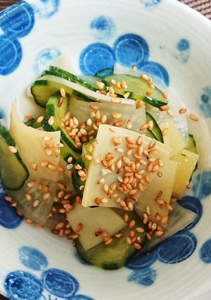 大根ときゅうりとひめかわのナムル風和え物-レシピのメイン写真
