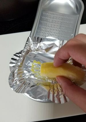 生姜をすった後のおろし金が洗いやすい方法-レシピのメイン写真