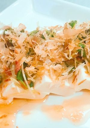 簡単！豆腐とカイワレの梅かつお-レシピのメイン写真