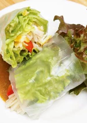春を味わう！シャキシャキ白うどの生春巻き-レシピのメイン写真