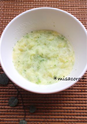 m中期離乳食☆じゃがいもと青のりミルク煮-レシピのメイン写真