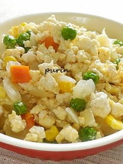 子どもも大好き!コンソメ炒り豆腐-レシピのメイン写真