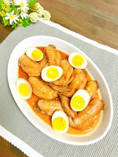 超簡単♡手羽先と卵のはちみつポン酢煮♪-レシピのメイン写真