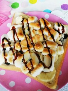 チョコバナナマシュマロトースト❤-レシピのメイン写真