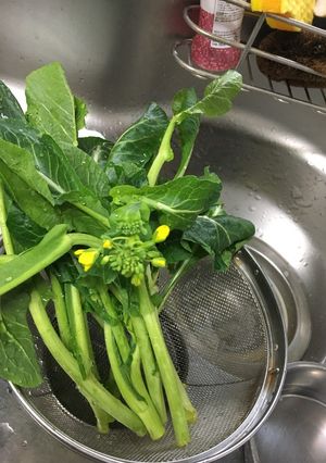 山形の春野菜「茎立菜の炒め物」-レシピのメイン写真