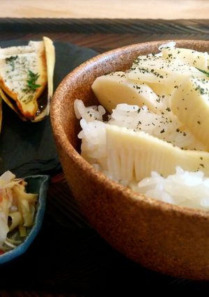 筍ご飯と焼き筍と姫皮の梅肉おかか和え-レシピのメイン写真