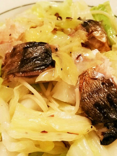 ローソン塩焼さばを使ったキャベツパスタ-レシピのメイン写真