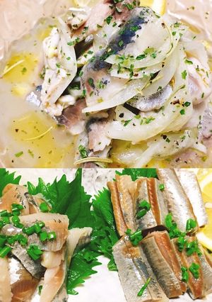 鰯のお刺身&鰯のマリネ-レシピのメイン写真
