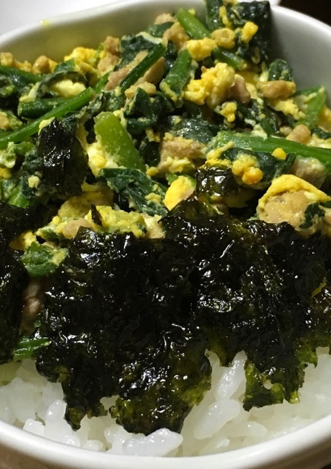 ほうれん草と卵のターメリックそぼろ丼-レシピのメイン写真