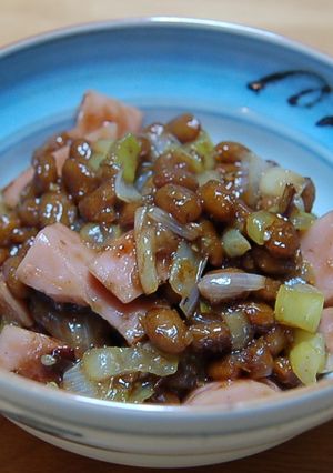深ネギとソーセージと納豆と-レシピのメイン写真