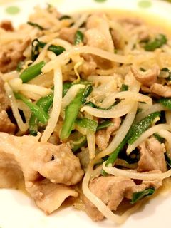 簡単☆豚肉とニラもやしのニンニク炒め-レシピのメイン写真