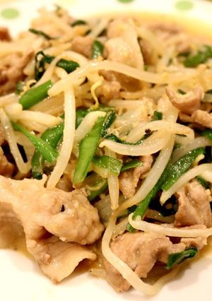 簡単☆豚肉とニラもやしのニンニク炒め-レシピのメイン写真