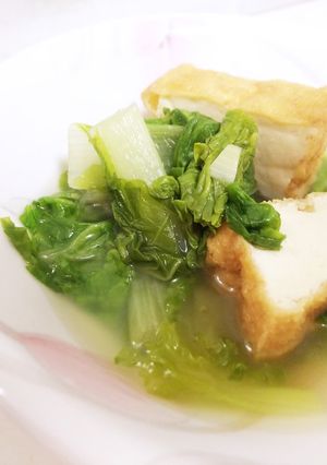 山東菜と厚揚げの白だしさっと煮-レシピのメイン写真