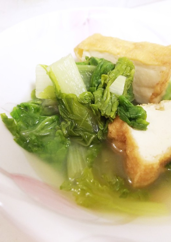 山東菜と厚揚げの白だしさっと煮-レシピのメイン写真